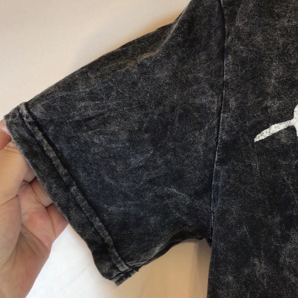 Rolling Stones Graphic Tee Black Acid Wash Rock Band Shirt Vintage Style M - Picture 5 of 7